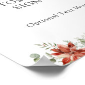 Winter Poinsettias benutzerdefiniertes Textzeichen Poster (Ecke)