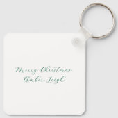 Winter Polar Bär Familie Weihnachten individuell a Schlüsselanhänger (Rückseite)