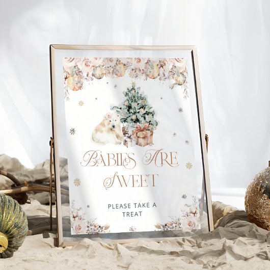 Winter Polar Bären Babys sind süß Nimm eine Lecker Poster