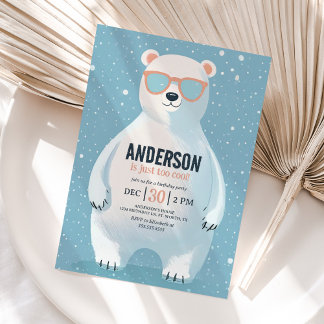 Winter Polar Bären Boy Geburtstagsparty Einladung