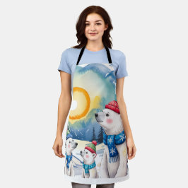 Winter Polar Bären Weihnachten Schürze