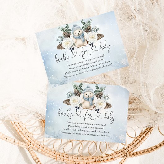 Winter Polar Bärenjunge Babydusche Bücher für Baby Begleitkarte