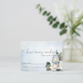 Winter Polar Bärenjunge Babydusche wie viele Kanad Begleitkarte (Stehend Vorderseite)