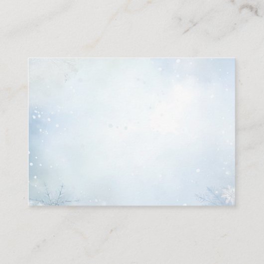 Winter Polar Bärenjunge Babydusche Windelwindeln Begleitkarte (Rückseite)