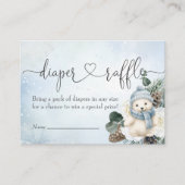 Winter Polar Bärenjunge Babydusche Windelwindeln Begleitkarte (Vorderseite)