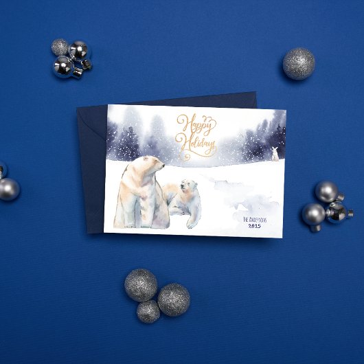 Winter Polar Bars Happy Holidays Foto