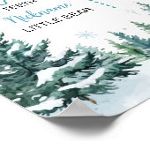 Winter Polar Bear 1. Geburtstag Meilenstein Foto Poster (Ecke)