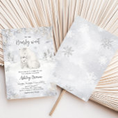Winter-Polar-Bear-Baby-Dusche Einladung