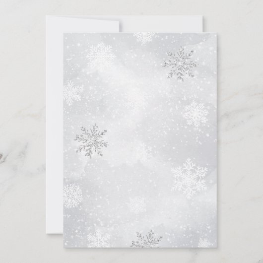 Winter-Polar-Bear-Baby-Dusche Einladung (Rückseite)