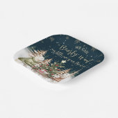 Winter Polar Bear Snowflake Babydusche Pappteller (Gewinkelt)