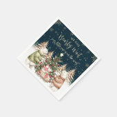 Winter Polar Bear Snowflake Babydusche Serviette (Ecke)