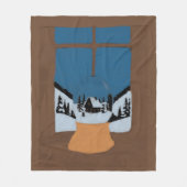 Winter-Polardecke Schneeflocken-Muster Fleecedecke (Vorderseite)
