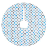 Winter Polka Dot Tree Skirt Polyester Weihnachtsbaumdecke (Vorderseite)
