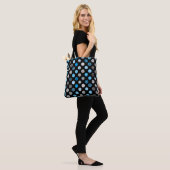 Winter Polka Dots Black Holiday Tasche (Am Model)