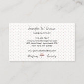 Winter Polka Dots Umbrella Visitenkarte (Rückseite)