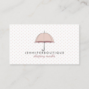Winter Polka Dots Umbrella Visitenkarte