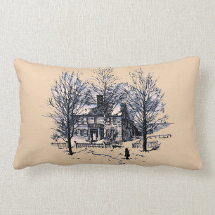 Winter-Polyester-lumbales Kissen 13" X 21 "