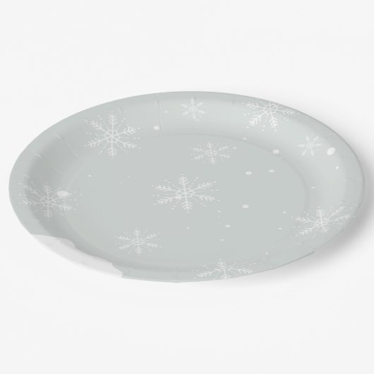 Winter Pool GeburtstagspartParty Pappteller (Schrägansicht)