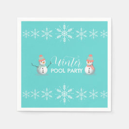 Winter Pool GeburtstagspartParty Serviette