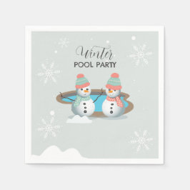 Winter Pool GeburtstagspartParty Serviette