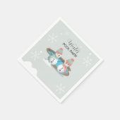 Winter Pool GeburtstagspartParty Serviette (Ecke)