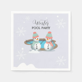 Winter Pool GeburtstagspartParty Serviette