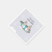 Winter Pool GeburtstagspartParty Serviette (Ecke)