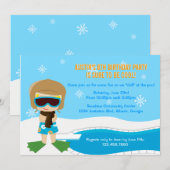 Winter-Pool-Party laden ein Einladung (Vorne/Hinten)