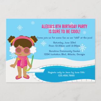 Winter-Pool-Party laden ein Einladung