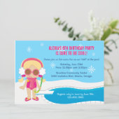 Winter-Pool-Party laden ein Einladung (Stehend Vorderseite)