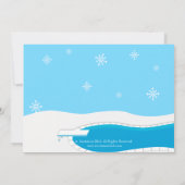 Winter-Pool-Party laden ein Einladung (Rückseite)