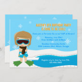 Winter-Pool-Party laden ein Einladung (Vorne/Hinten)