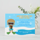 Winter-Pool-Party laden ein Einladung (Stehend Vorderseite)