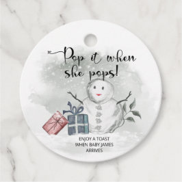 Winter Pop, wenn sie Pop Baby Dusche Geschenkanhänger