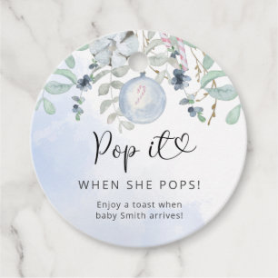 Winter Pop, wenn sie Pop Baby Dusche Geschenkanhänger