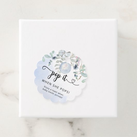 Winter Pop, wenn sie Pop Baby Dusche Geschenkanhänger (Beispiel)