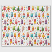 Winter Popsicle Wonderland Geschenkpapier (Flach)