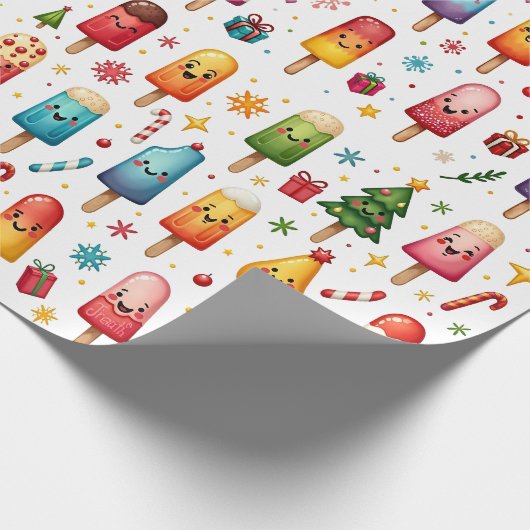Winter Popsicle Wonderland Geschenkpapier (Ecke)