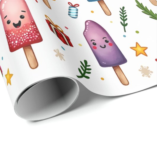 Winter Popsicle Wonderland Geschenkpapier (Rolleneckpunkt)