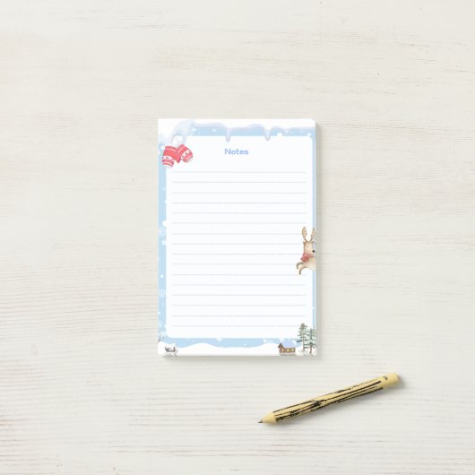 Winter Post-it Klebezettel (Auf Schreibtisch)