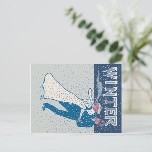 Winter Postkarte (Stehend Vorderseite)