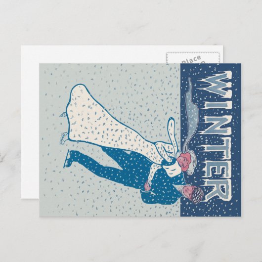 Winter Postkarte (Vorne/Hinten)