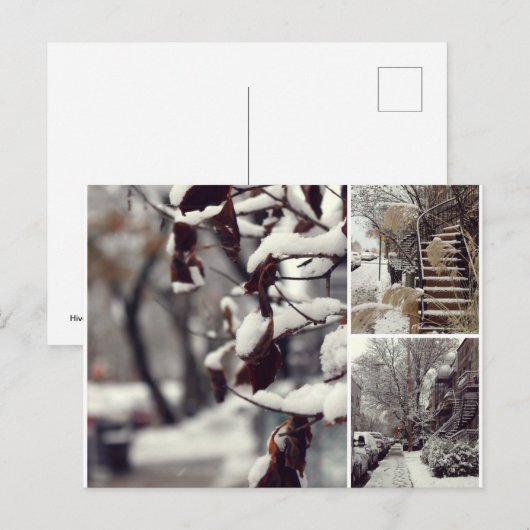 Winter Postkarte (Vorne/Hinten)