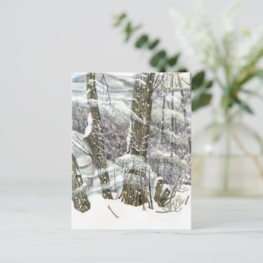 Winter Postkarte (Stehend Vorderseite)