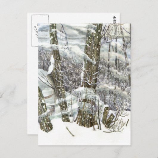 Winter Postkarte (Vorne/Hinten)