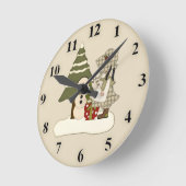 Winter Prairie Wall Clock Runde Wanduhr (Winkel)