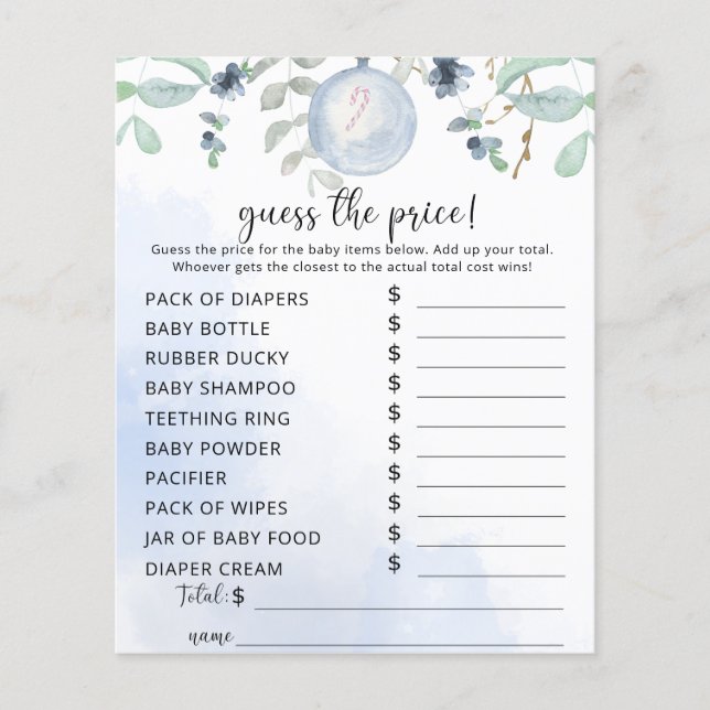 Winter Price Guess Game (Vorderseite)