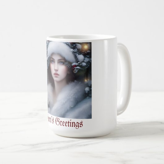 Winter Princess Custom Holiday Kaffeetasse (VorderseiteRechts)