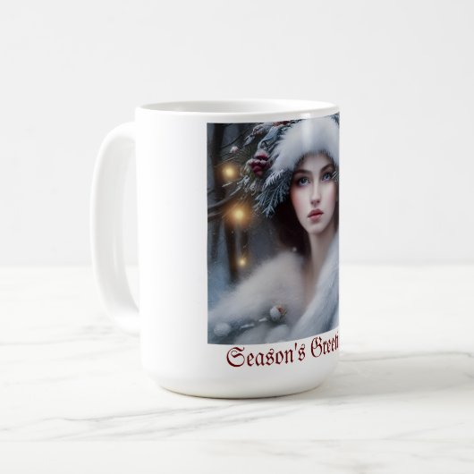 Winter Princess Custom Holiday Kaffeetasse (Vorderseite Links)