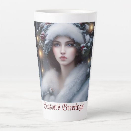 Winter Princess Custom Holiday Milchtasse (Vorderseite)